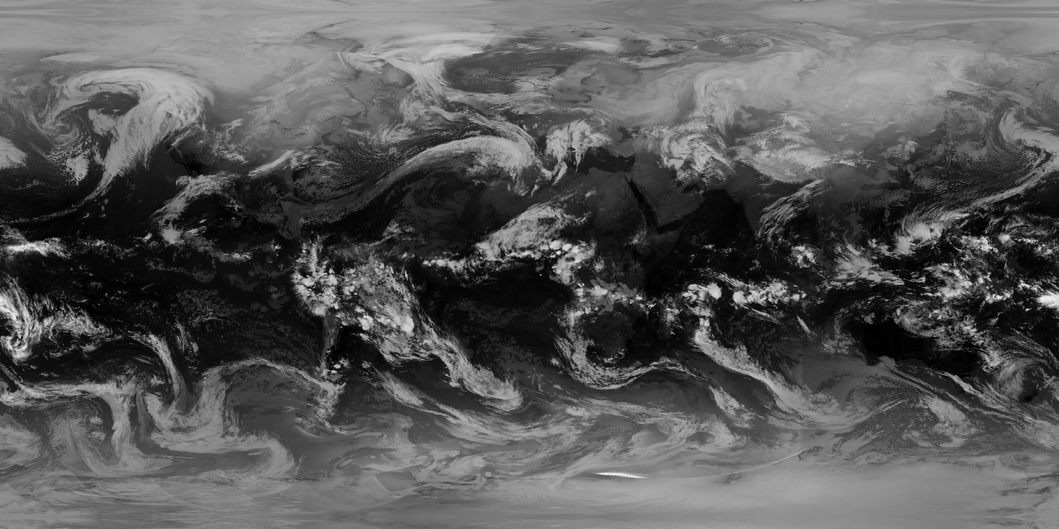 Visible and IR composite clouds for Catfood Earth