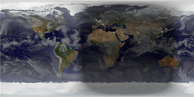 Autumnal (fall) equinox 2017 rendered in Catfood Earth.