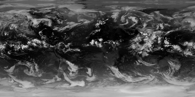 Composite visible and infra-red clouds