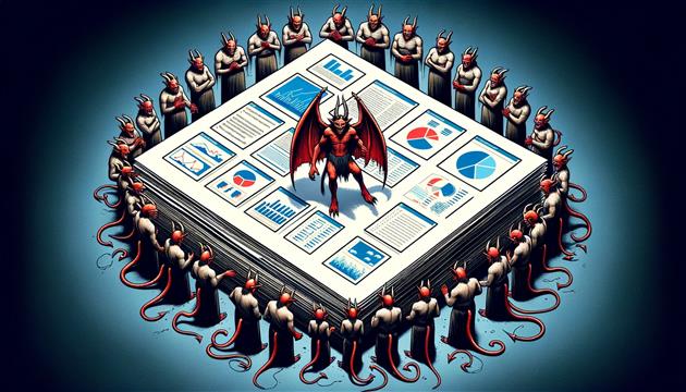 Demons protect a PowerPoint presentation from developers trying to access it.