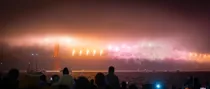 Fireworks on the Golden Gate Bridge