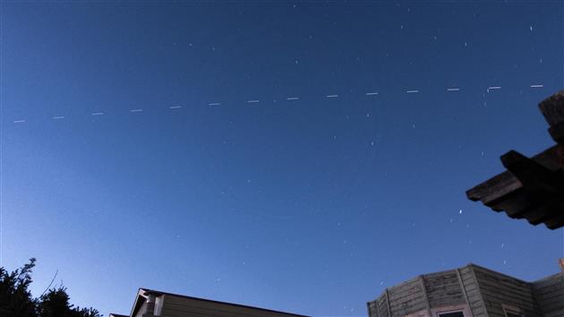 International Space Station over San Francisco, California