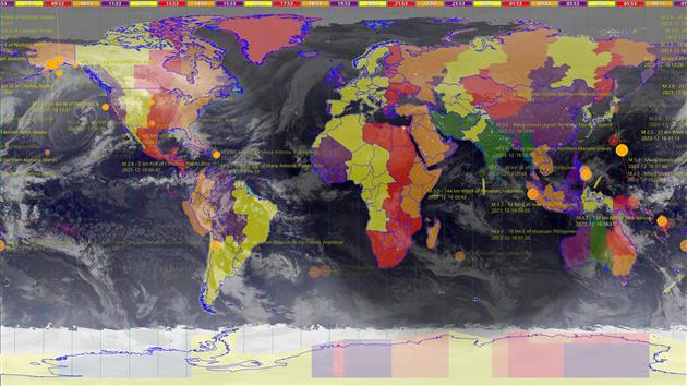 Most of the layers enabled in Catfood Earth 4.40.