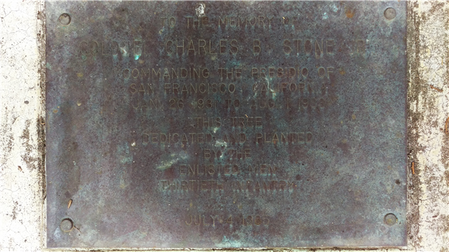 To the memory of Colonel Charles B Stone