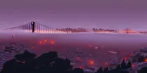 San Francisco shrouded by fog, Stable Diffusion, scale 0
