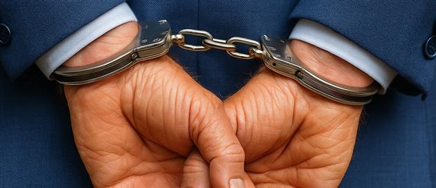 Someone in handcuffs