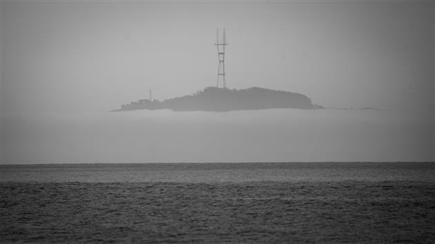 Sutro Tower from Bolinas Beach