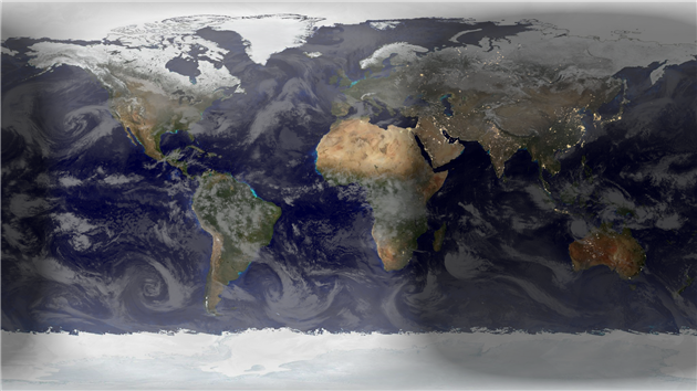 The moment that Spring starts in 2018 rendered in Catfood Earth